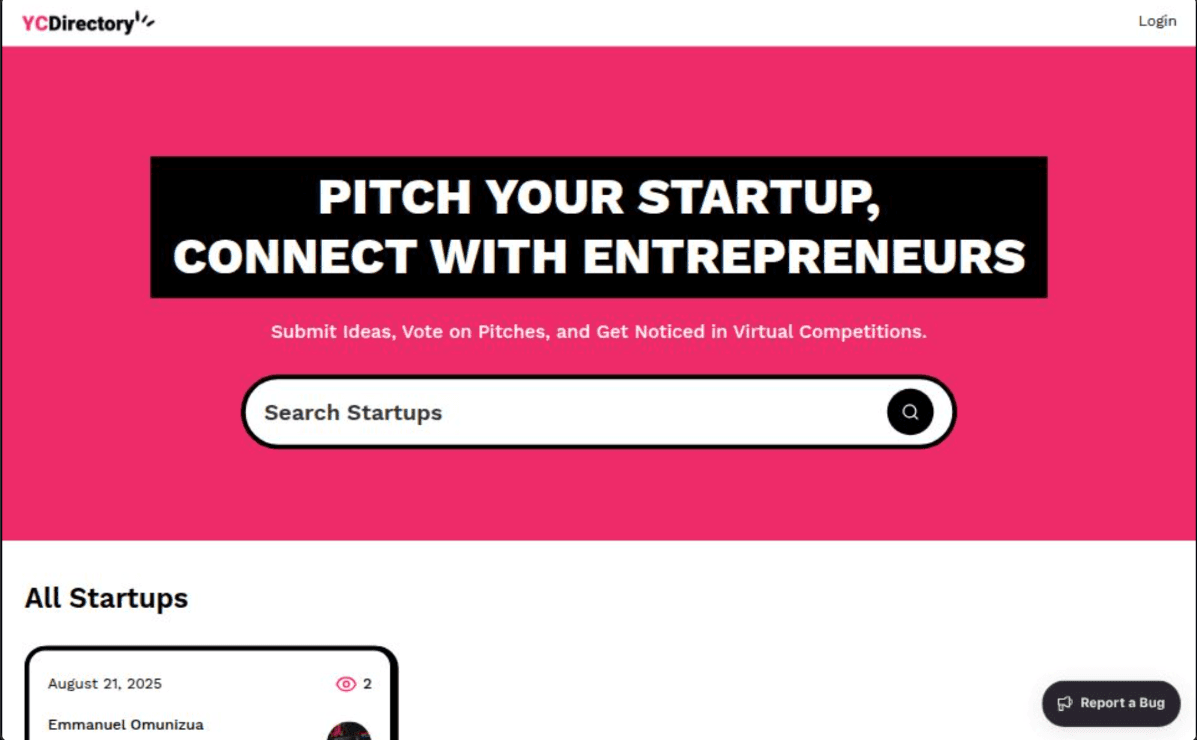 YC Directory - Startup Discovery Platform